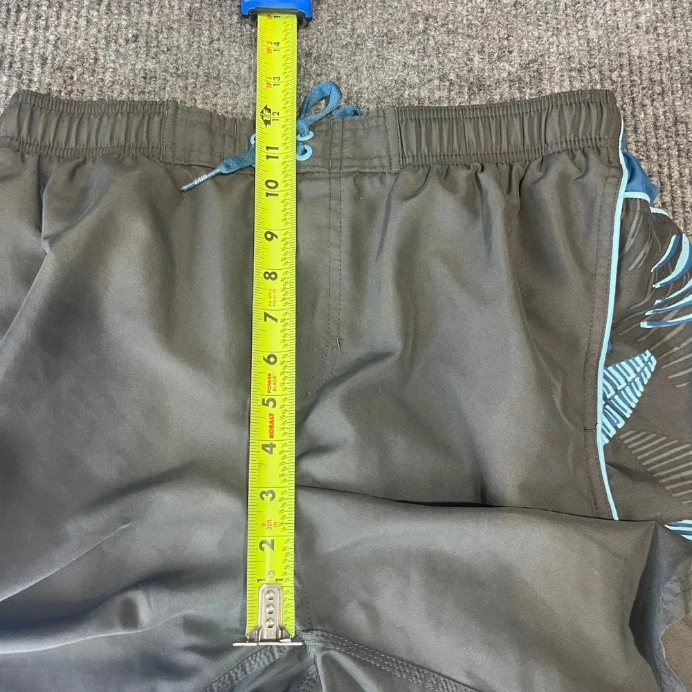 Nike Swim Trunks Mens L Black Blue Excellent Mesh‎ Liner Board Shorts